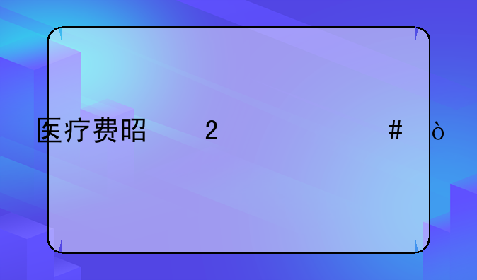 医疗费是指什么？