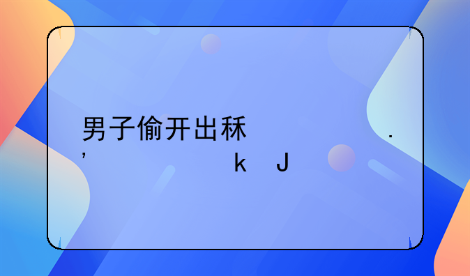 男子偷开出租车拉活赚钱