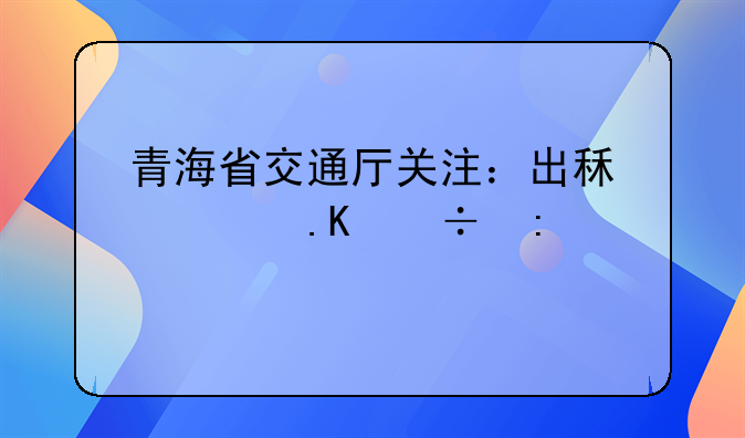 青海省交通厅关注：出租车拒载现象剖析与对策