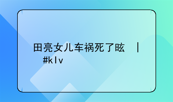 田亮女儿车祸死了是哪个女儿